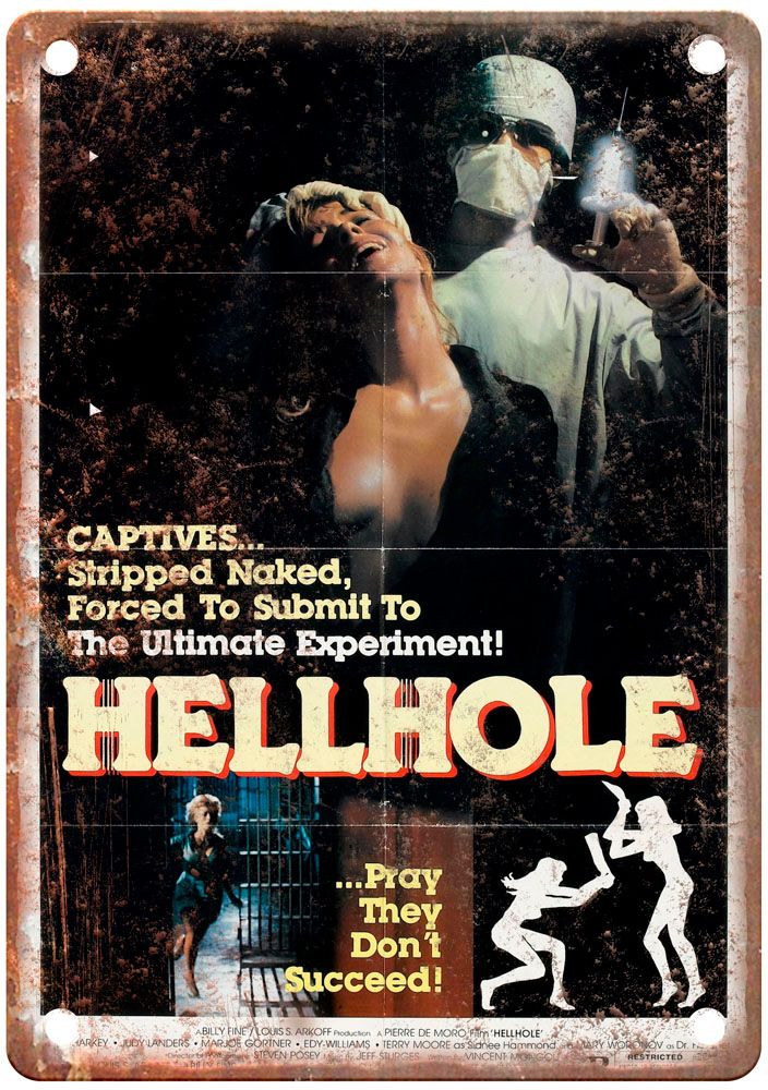 Hellhole Vintage Movie Poster Old Retro Look Metal Sign