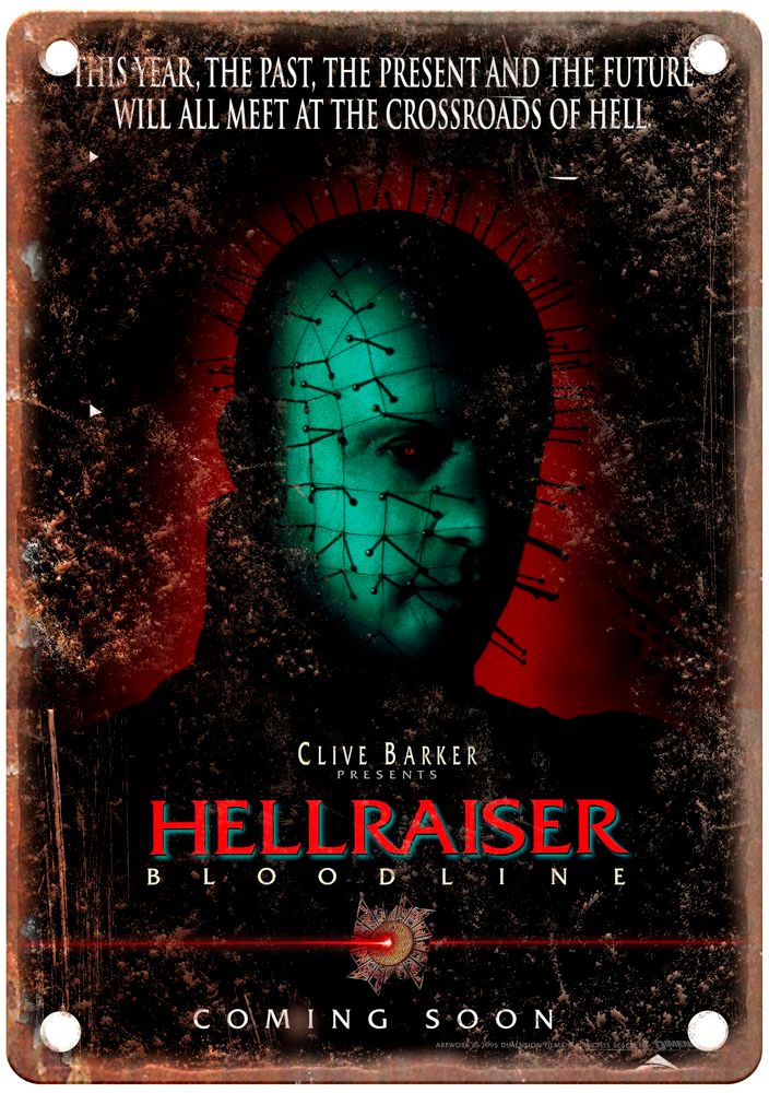 Hellraiser 4 Vintage Movie Poster Old Retro Look Metal Sign