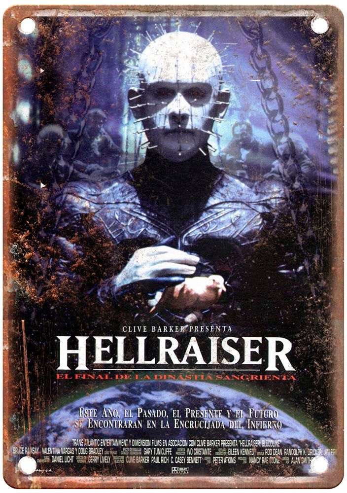 Hellraiser 4 Vintage Movie Poster Old Retro Look Metal Sign