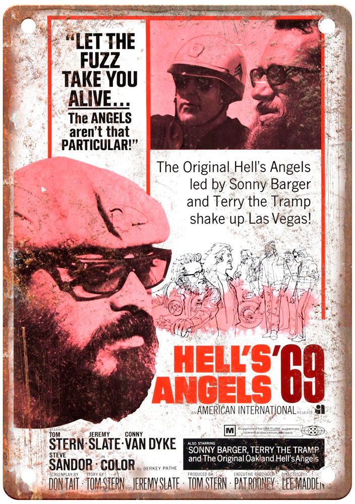 Hells Angels 69 Vintage Movie Poster Old Retro Look Metal Sign