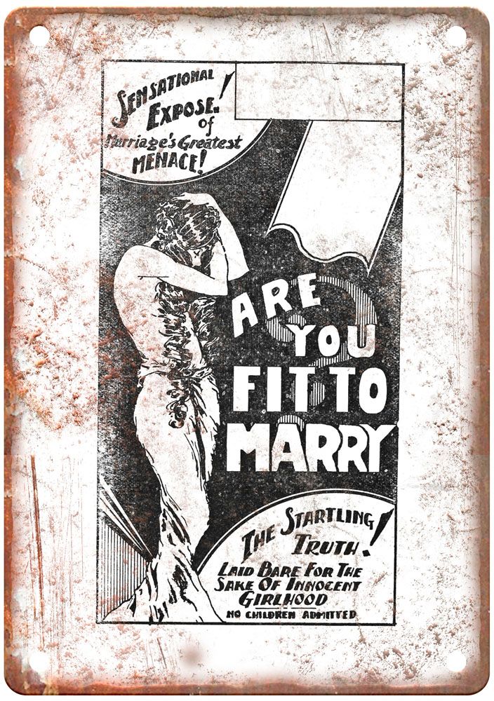 Are You Fit To Marry Vintage Movie Poster Old Retro Look Metal Sign