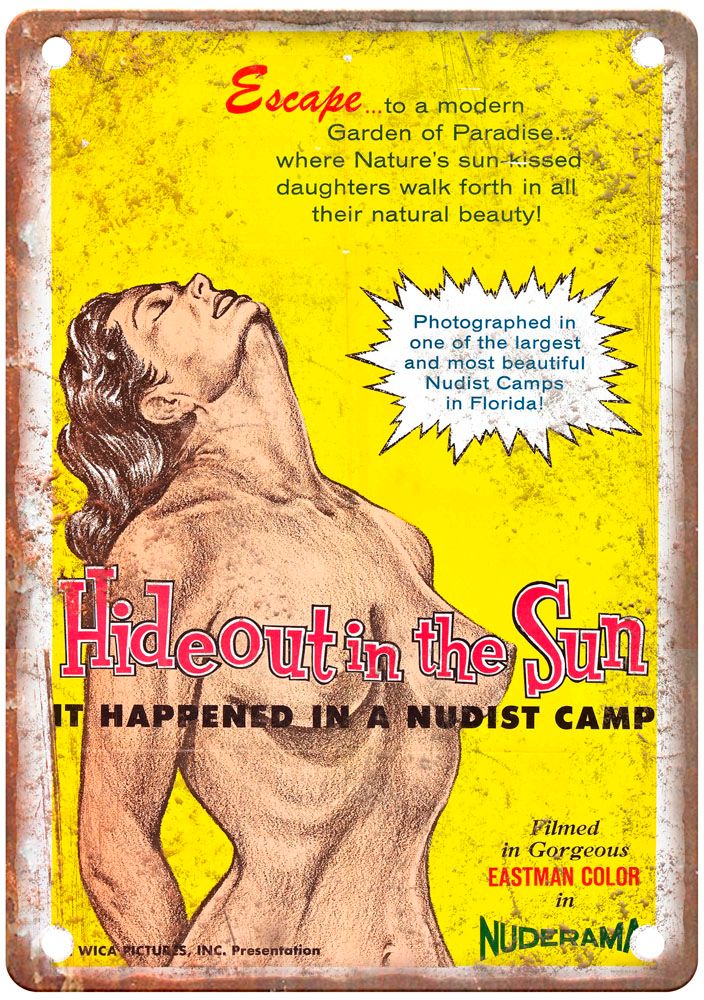 Hideout In The Sun Vintage Movie Poster Old Retro Look Metal Sign