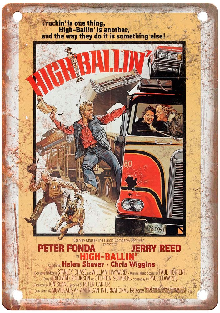 High Ballin Vintage Movie Poster Old Retro Look Metal Sign