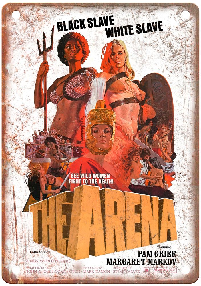 Arena Vintage Movie Poster Old Retro Look Metal Sign