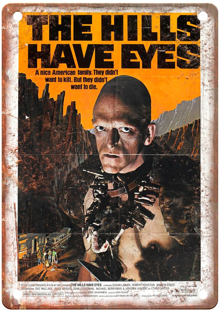 Hills Have Eyes Vintage Movie Poster Old Retro Look Metal Sign