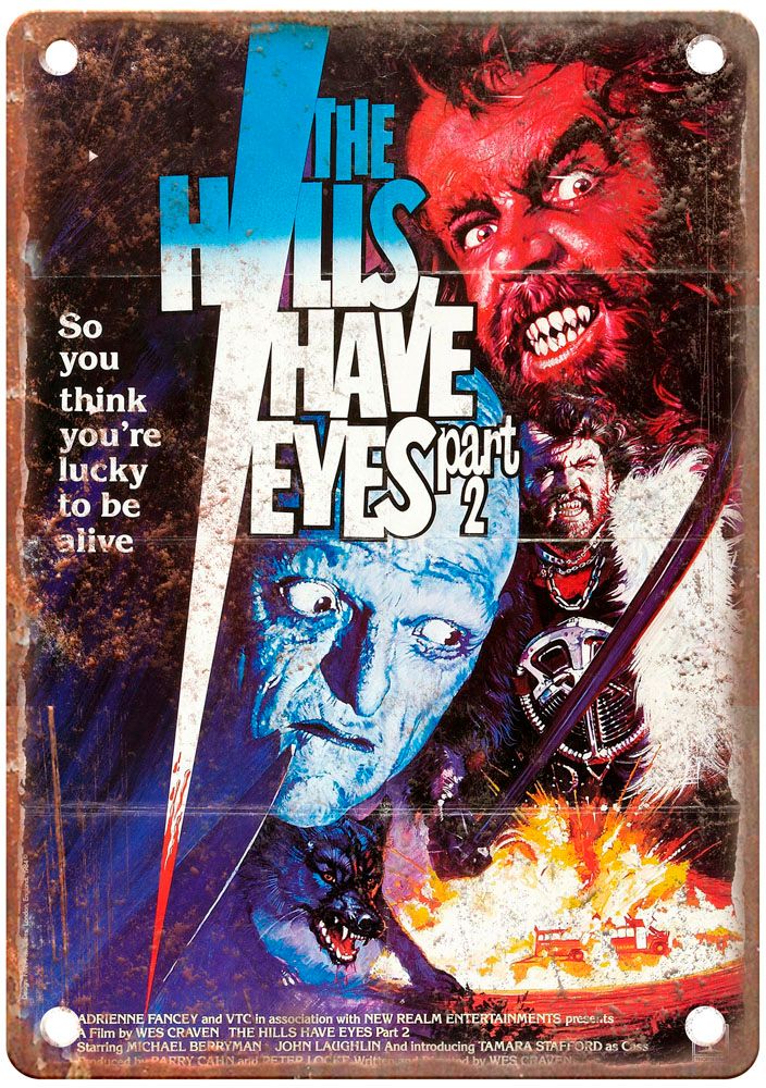 Hills Have Eyes 2 Vintage Movie Poster Old Retro Look Metal Sign