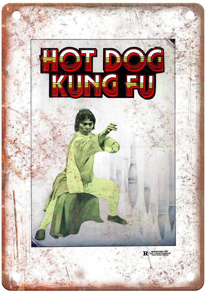 18 Weapons Of Kung Fu Vintage Movie Poster Old Retro Look Metal Sign