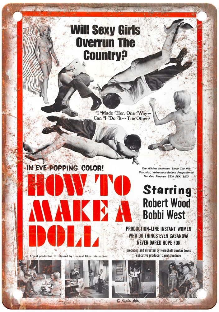 How To Make A Doll Vintage Movie Poster Old Retro Look Metal Sign