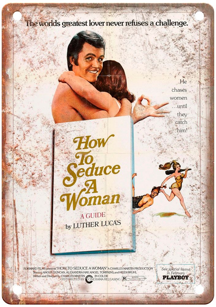 How To Seduce A Woman Vintage Movie Poster Old Retro Look Metal Sign