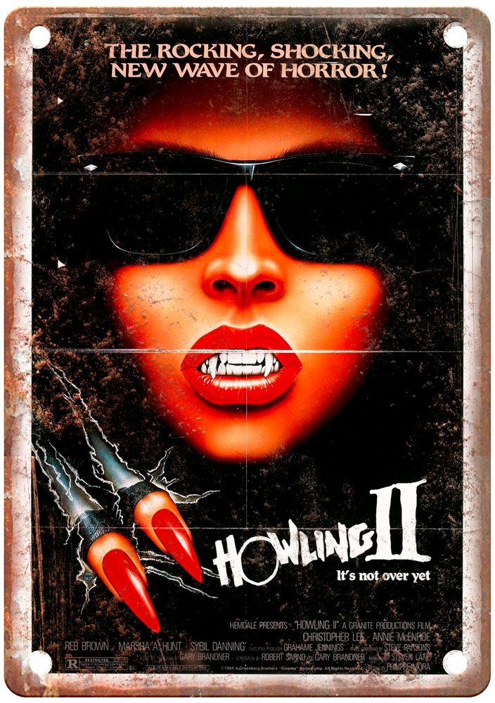 Howling 2 Vintage Movie Poster Old Retro Look Metal Sign