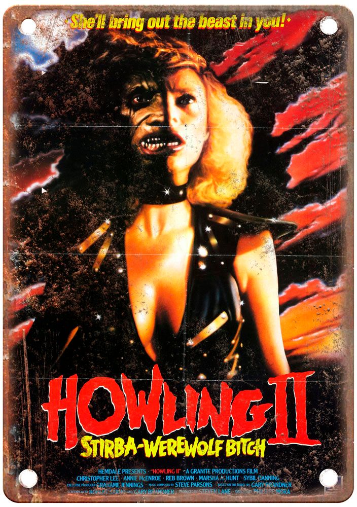 Howling 2 Vintage Movie Poster Old Retro Look Metal Sign