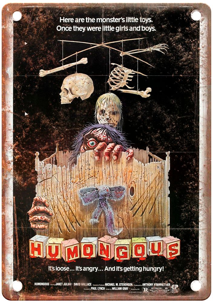 Humongous Vintage Movie Poster Old Retro Look Metal Sign