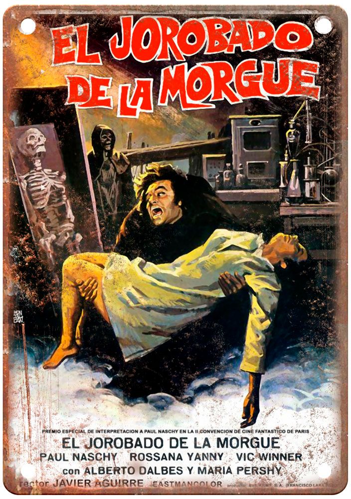 Hunchback Of Morgue Vintage Movie Poster Old Retro Look Metal Sign