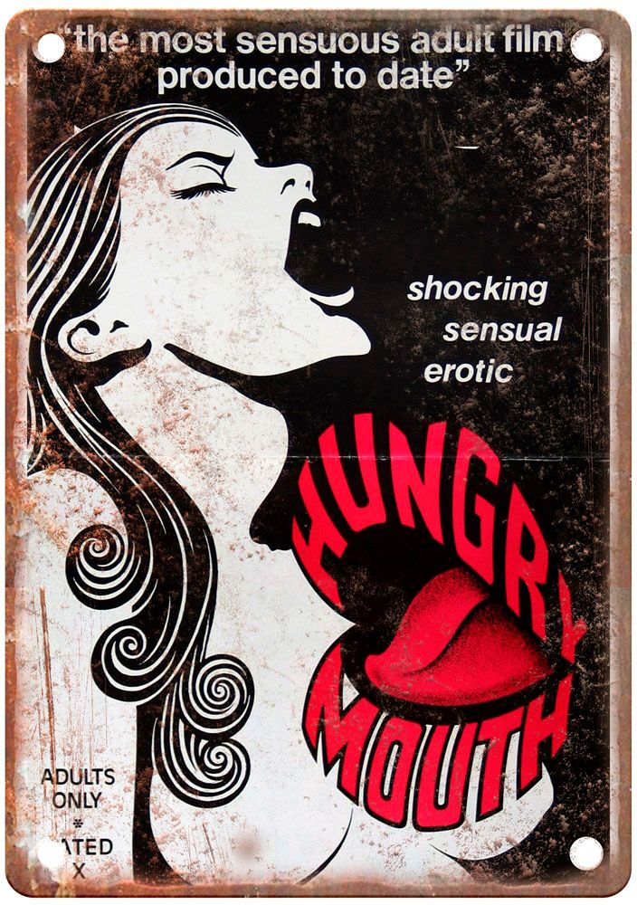 Hungry Mouth 1960 Vintage Movie Poster Old Retro Look Metal Sign