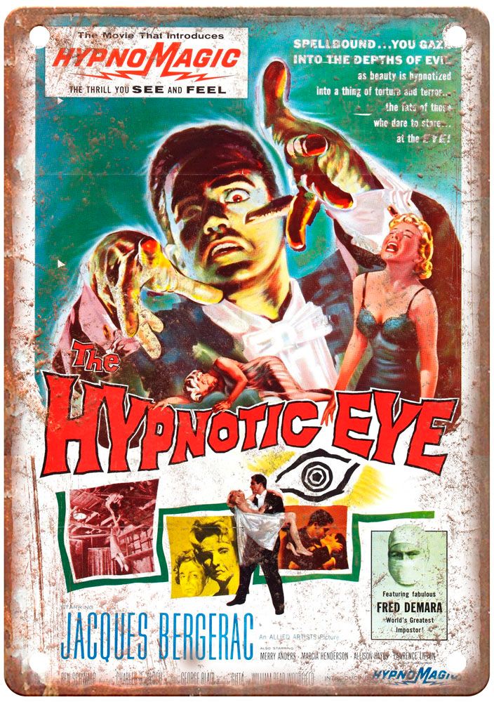 Hypnotic Eye Vintage Movie Poster Old Retro Look Metal Sign