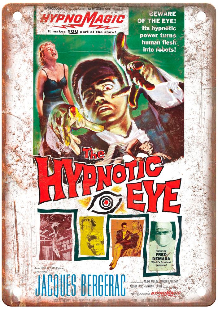 Hypnotic Eye Vintage Movie Poster Old Retro Look Metal Sign