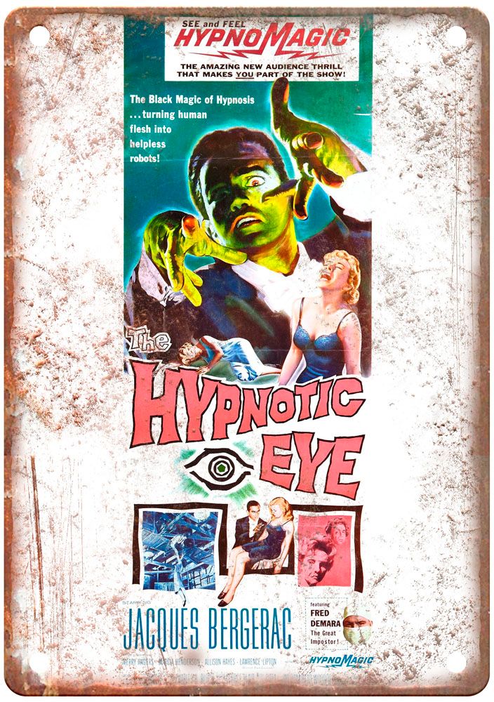 Hypnotic Eye Vintage Movie Poster Old Retro Look Metal Sign