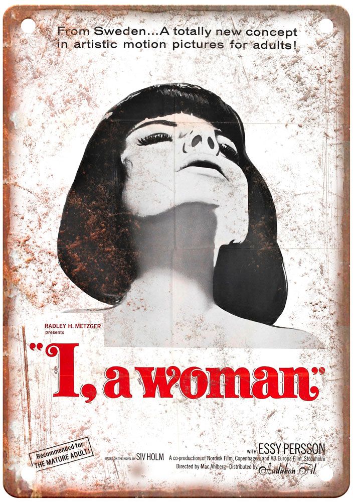 I A Woman Vintage Movie Poster Old Retro Look Metal Sign