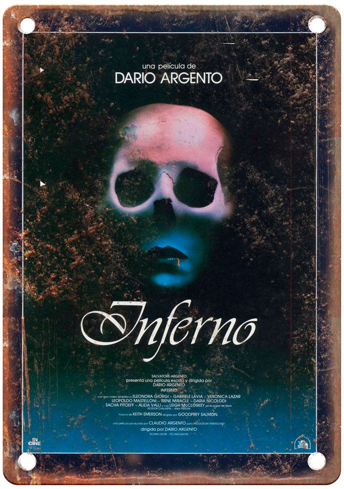 Inferno Vintage Movie Poster Old Retro Look Metal Sign