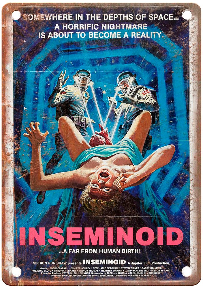 Inseminoid Vintage Movie Poster Old Retro Look Metal Sign