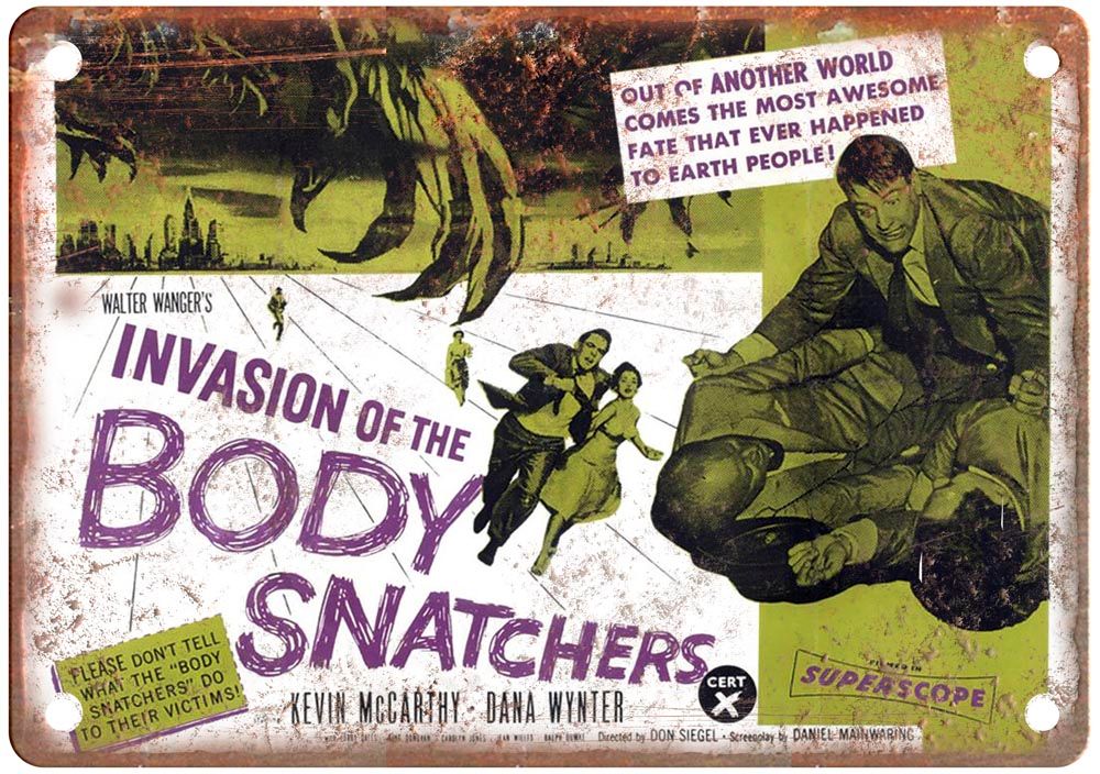 Invasion Of Body Snatchers 1956 Vintage Movie Poster Old Retro Look Metal Sign