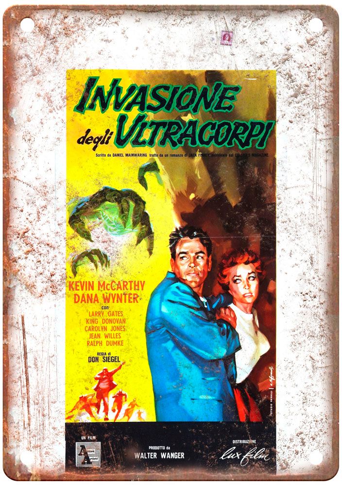 Invasion Of Body Snatchers 1956 Vintage Movie Poster Old Retro Look Metal Sign