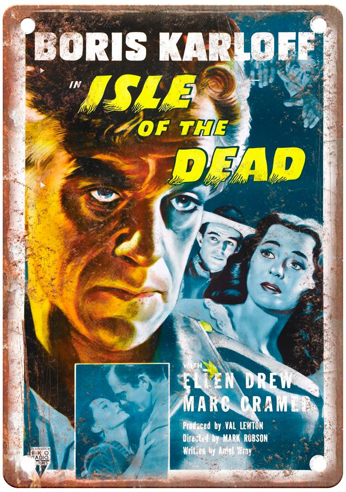 Isle Of The Dead Vintage Movie Poster Old Retro Look Metal Sign