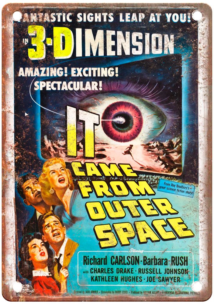 It Came From Outer Space 1953 Vintage Movie Poster Old Retro Look Metal Sign