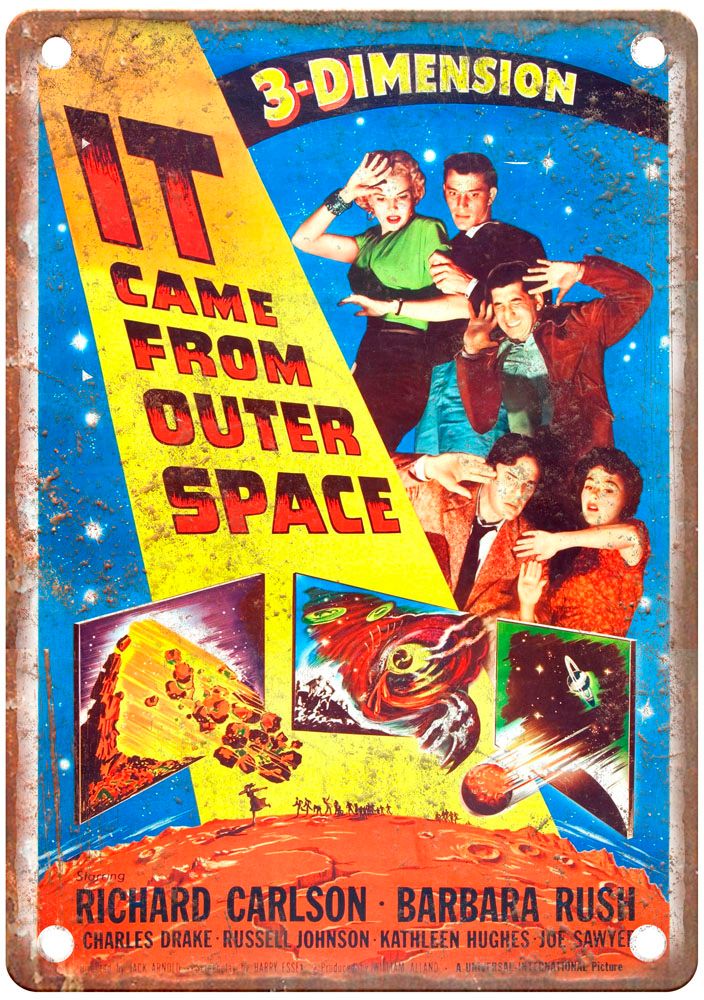 It Came From Outer Space 1953 Vintage Movie Poster Old Retro Look Metal Sign