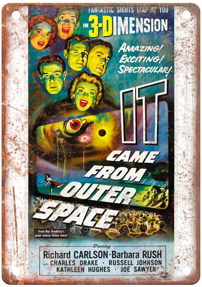 It Came From Outer Space 1953 Vintage Movie Poster Old Retro Look Metal Sign