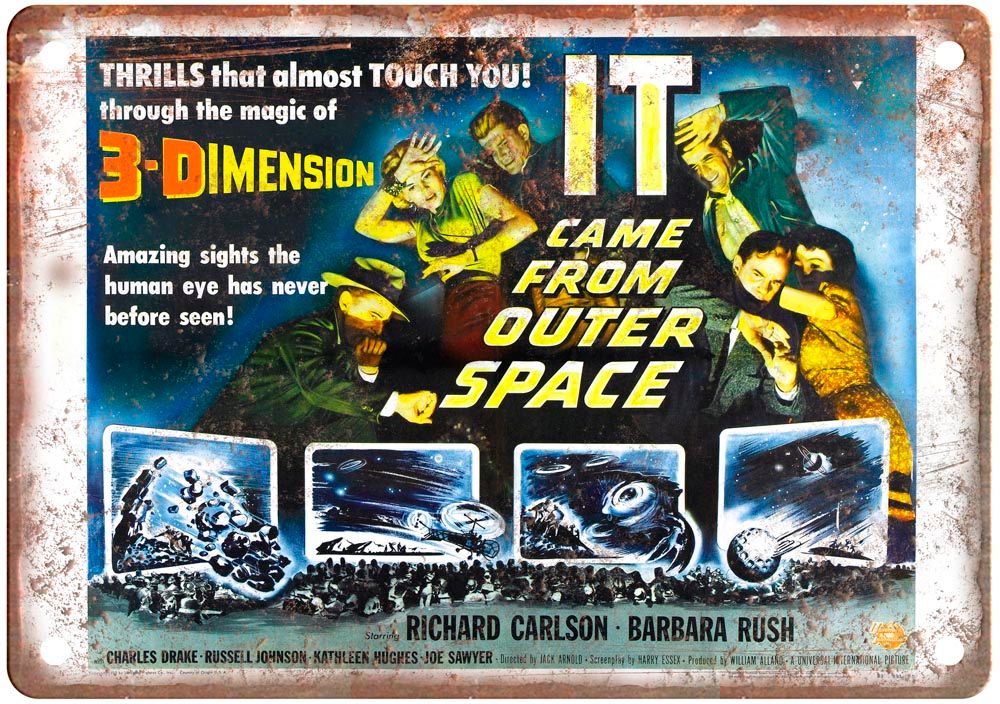 It Came From Outer Space 1953 Vintage Movie Poster Old Retro Look Metal Sign