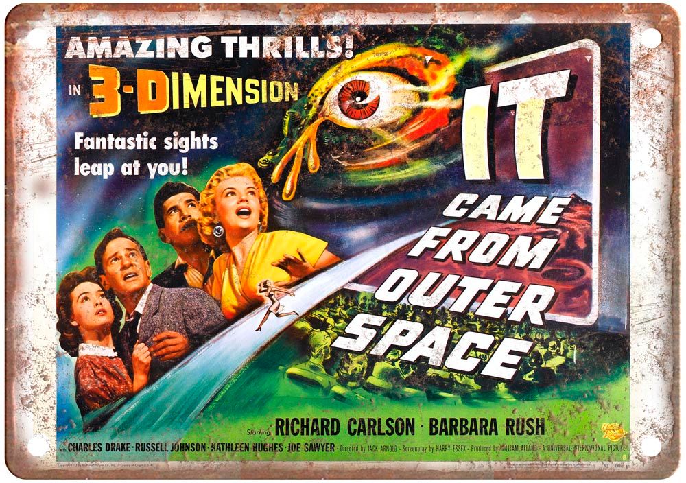 It Came From Outer Space 1953 Vintage Movie Poster Old Retro Look Metal Sign