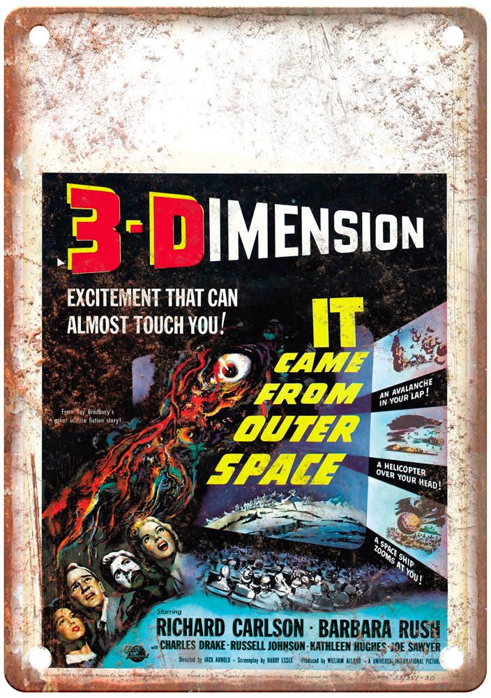 It Came From Outer Space 1953 Vintage Movie Poster Old Retro Look Metal Sign