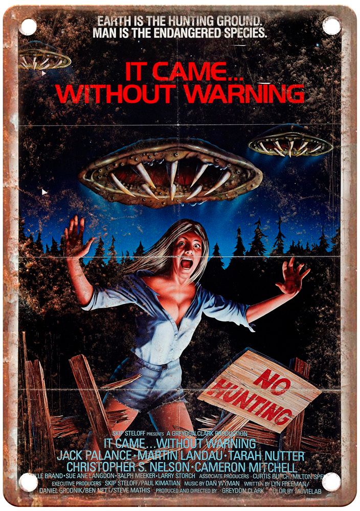 It Came Without Warning Vintage Movie Poster Old Retro Look Metal Sign