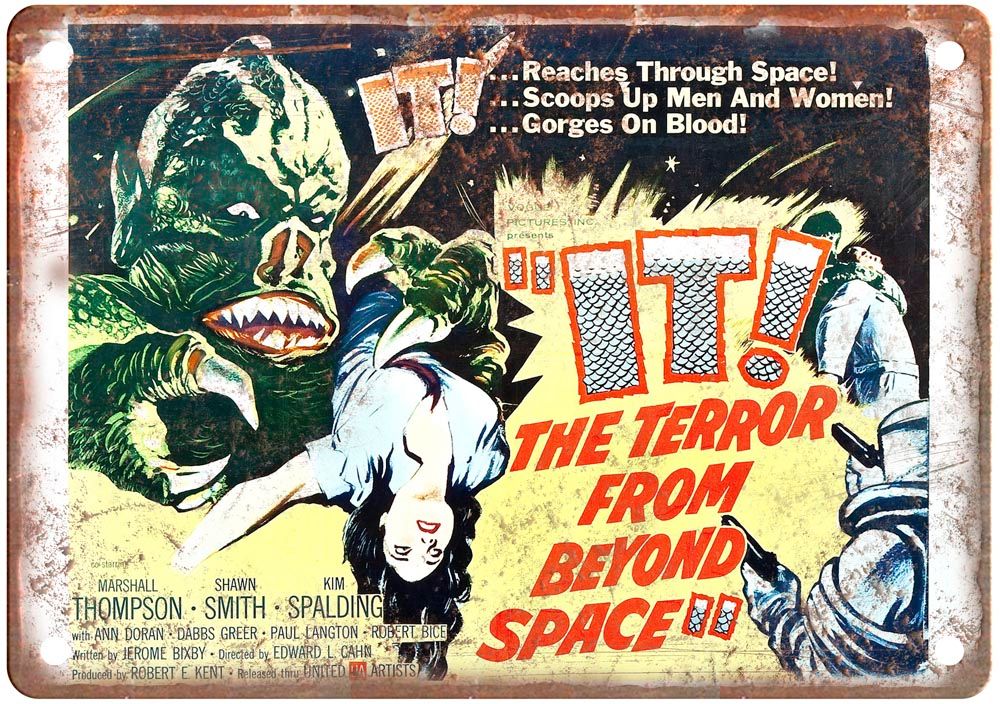 It Terror From Beyond Space Vintage Movie Poster Old Retro Look Metal Sign