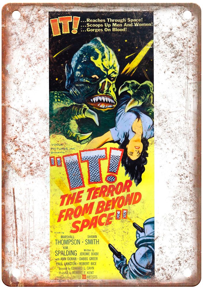 It Terror From Beyond Space Vintage Movie Poster Old Retro Look Metal Sign