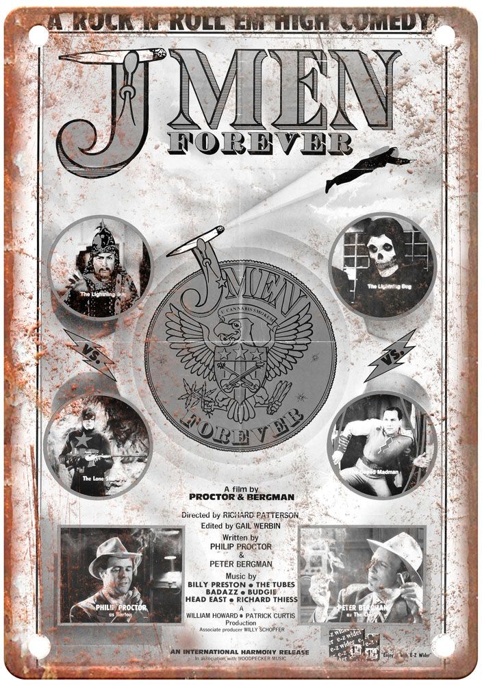 J Men Forever Poster Vintage Movie Poster Old Retro Look Metal Sign