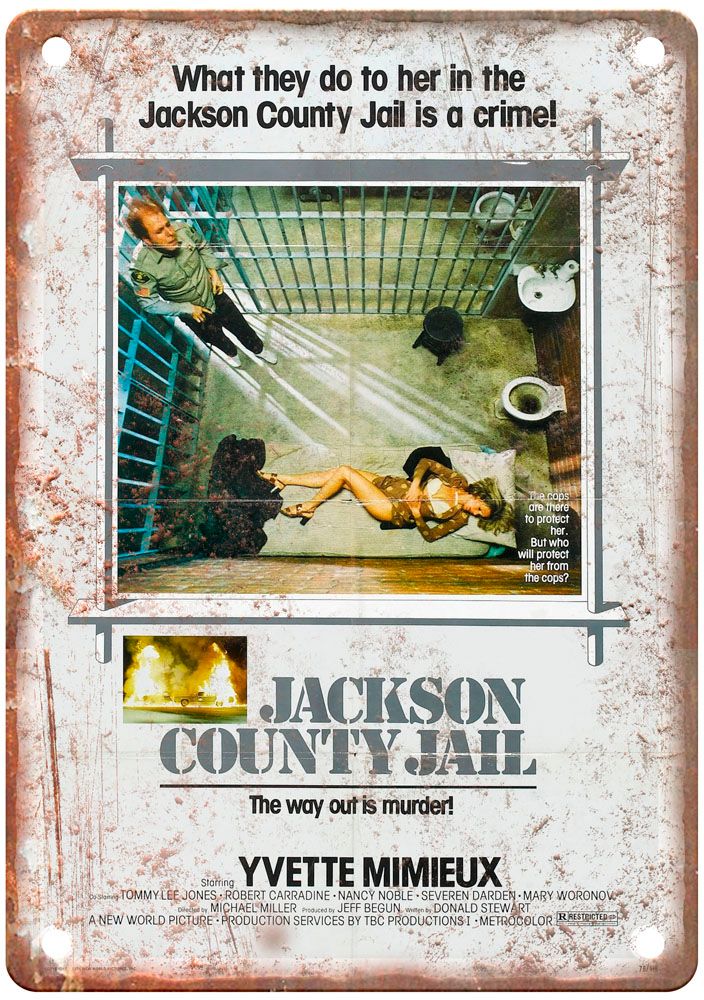 Jackson County Jail Poster Vintage Movie Poster Old Retro Look Metal Sign