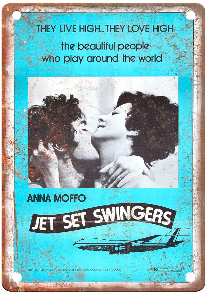 Jet Set Swingers Poster Vintage Movie Poster Old Retro Look Metal Sign