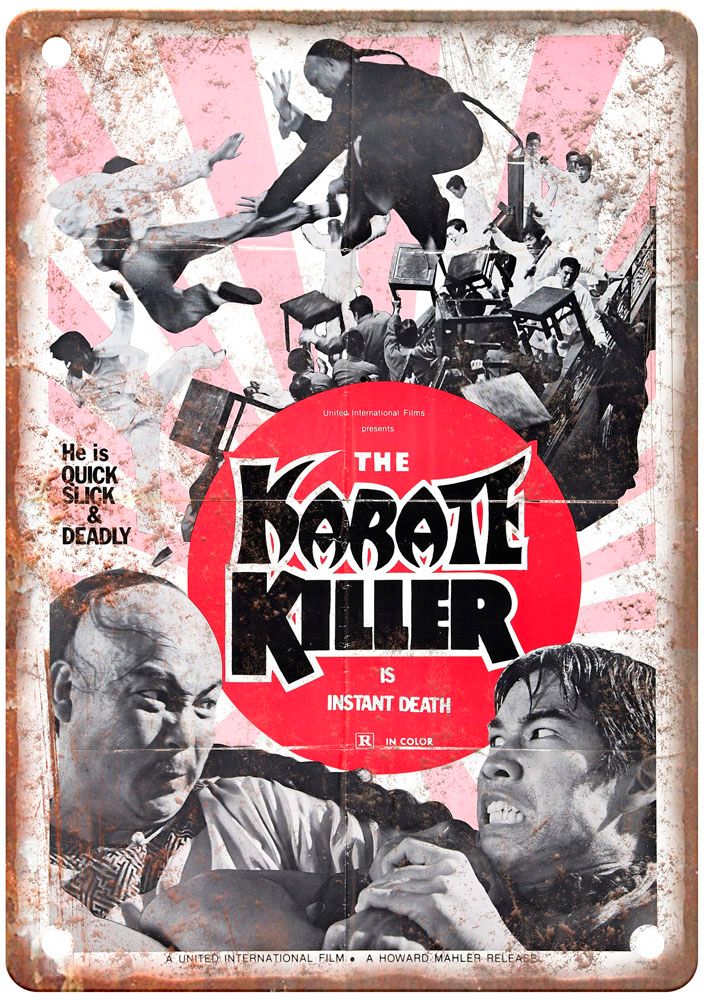 Karate Killer Vintage Movie Poster Old Retro Look Metal Sign