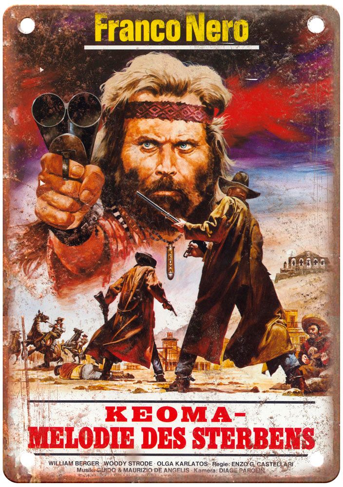 Keoma Vintage Movie Poster Old Retro Look Metal Sign