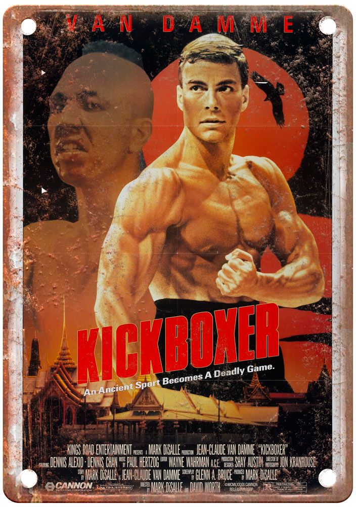 Kickboxer Vintage Movie Poster Old Retro Look Metal Sign