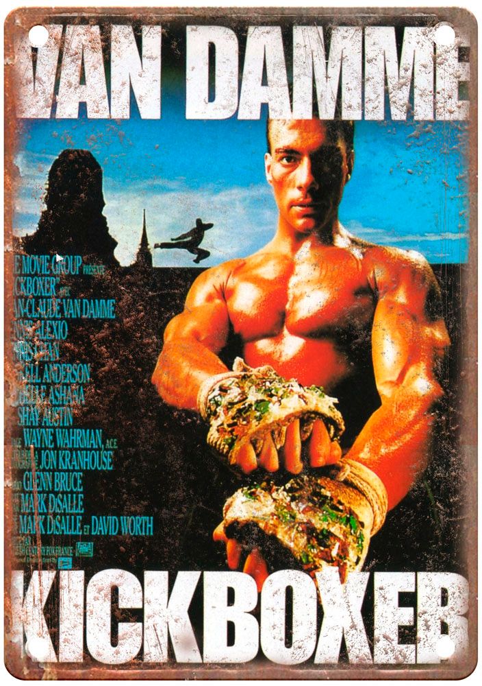 Kickboxer Vintage Movie Poster Old Retro Look Metal Sign