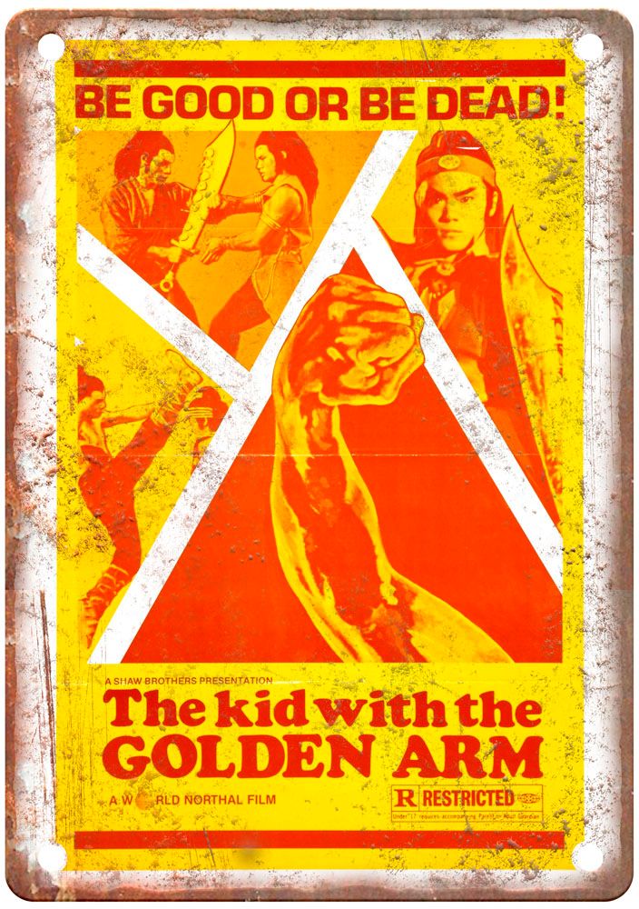 Kid With Golden Arm Vintage Movie Poster Old Retro Look Metal Sign