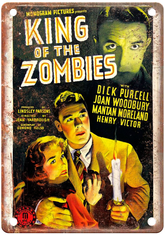 King Of Zombies Vintage Movie Poster Old Retro Look Metal Sign