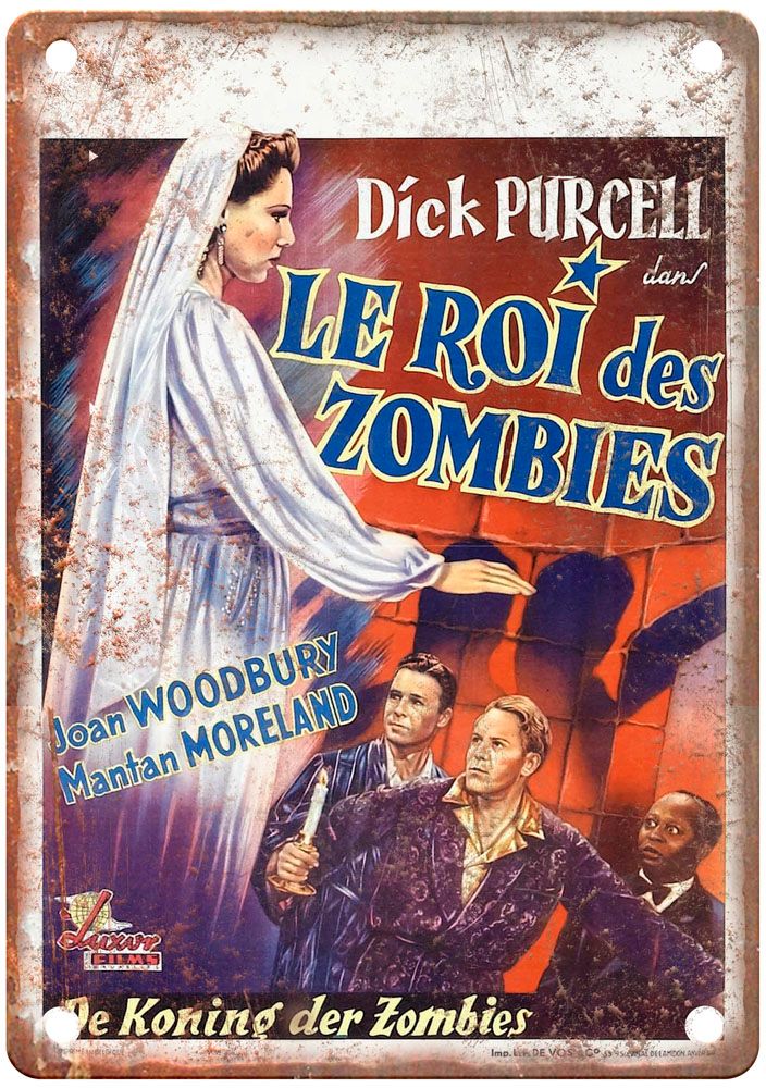 King Of Zombies Vintage Movie Poster Old Retro Look Metal Sign