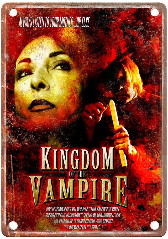 Kingdom Of Vampire Vintage Movie Poster Old Retro Look Metal Sign