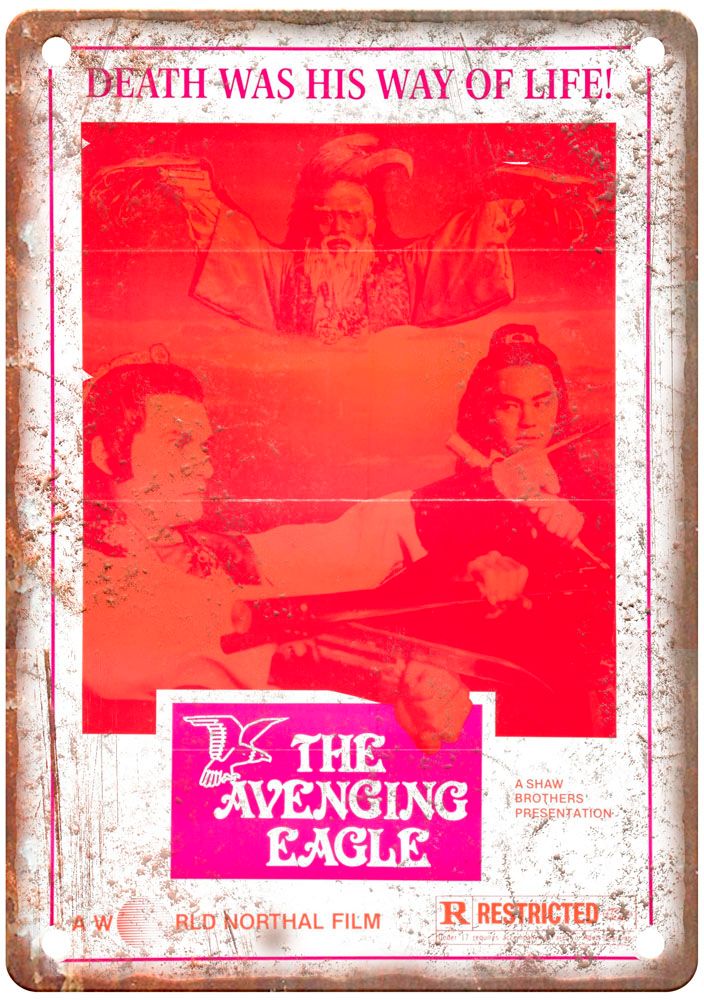 Avenging Eagle 1978 Vintage Movie Poster Old Retro Look Metal Sign