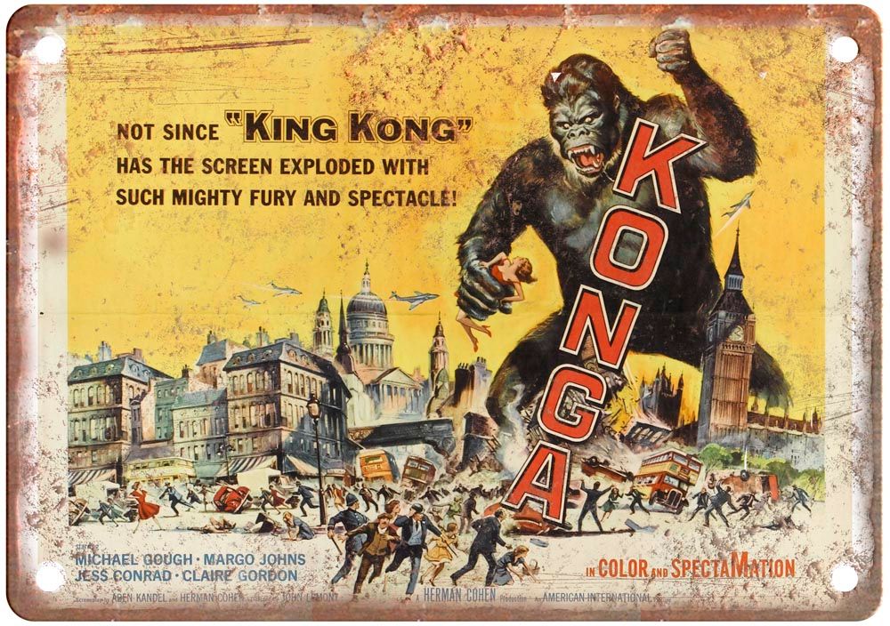 Konga Vintage Movie Poster Old Retro Look Metal Sign