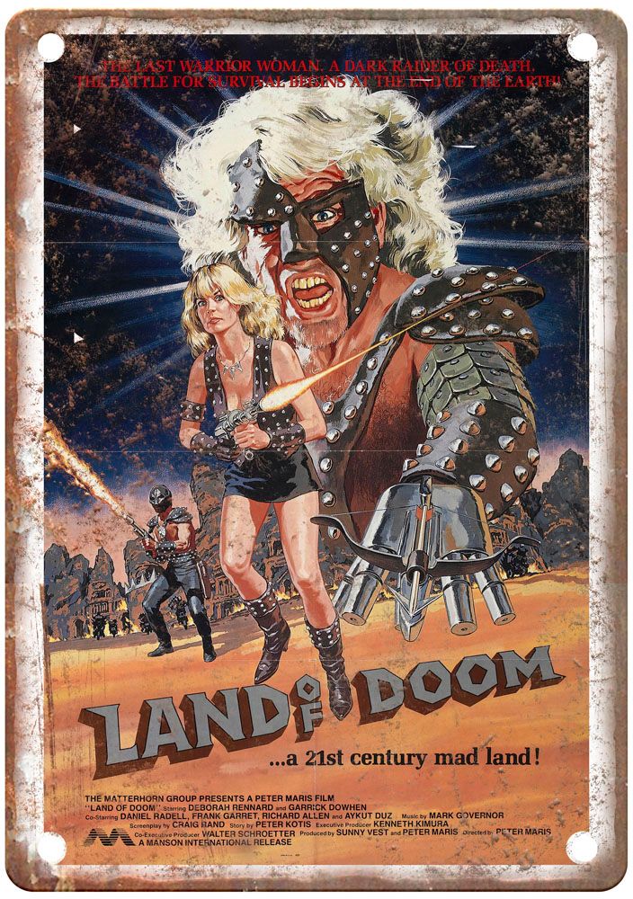 Land Of Doom Vintage Movie Poster Old Retro Look Metal Sign